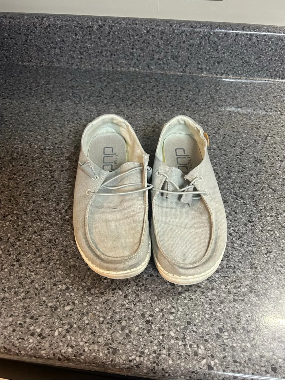 Hey Dude Women's Slip-On Canvas Loafers - Light Gray